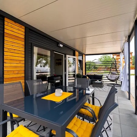 Cosy Modern Mini House 10 By The Sea With Private Terrace In Limoni Camp - Walk To & Local Taverns Camping